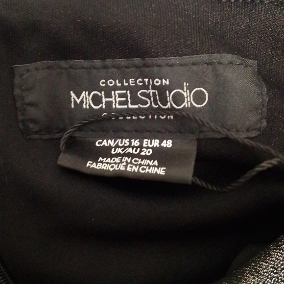 NWT Michel Studio collection dress 16 metalic  glitter off shoulder. Night out - Picture 5 of 7